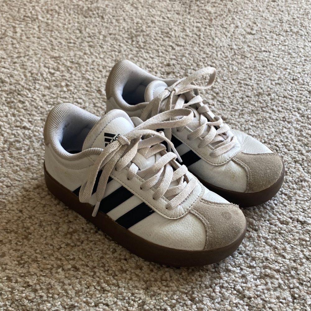 Adidas Classic White and Brown Sneakers